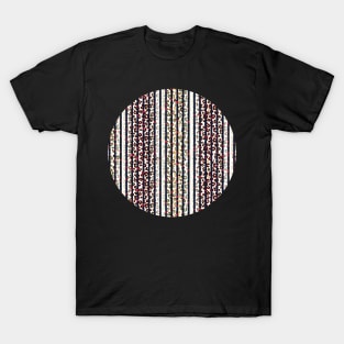Colourful gradient unique flowers leopard stripes abstract modern 252 Pattern T-Shirt